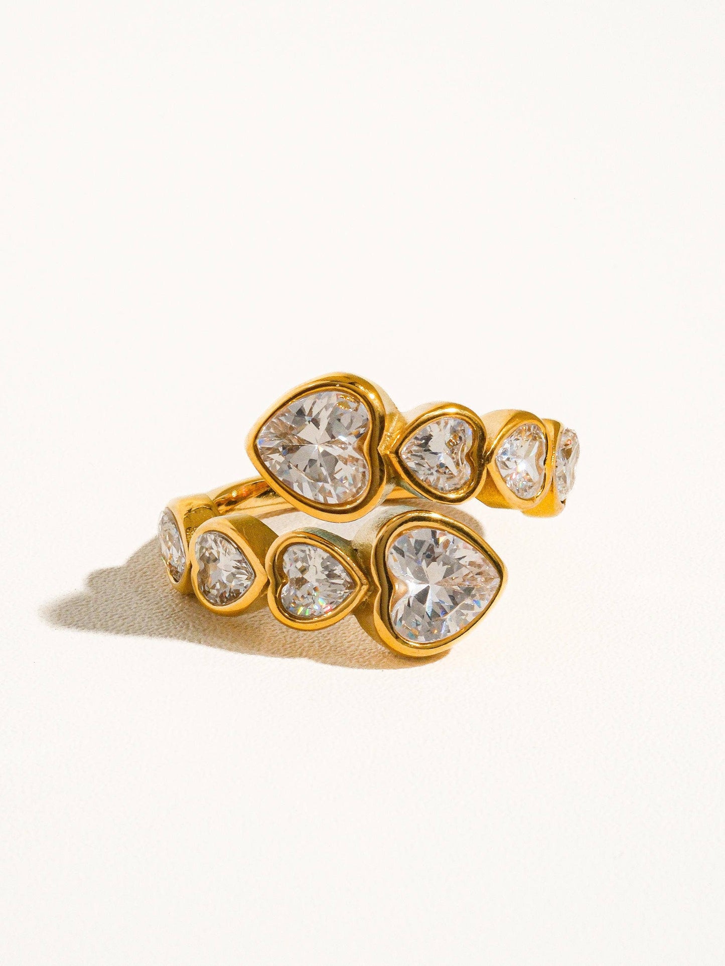 Wyatt Rhinestone Heart Ring