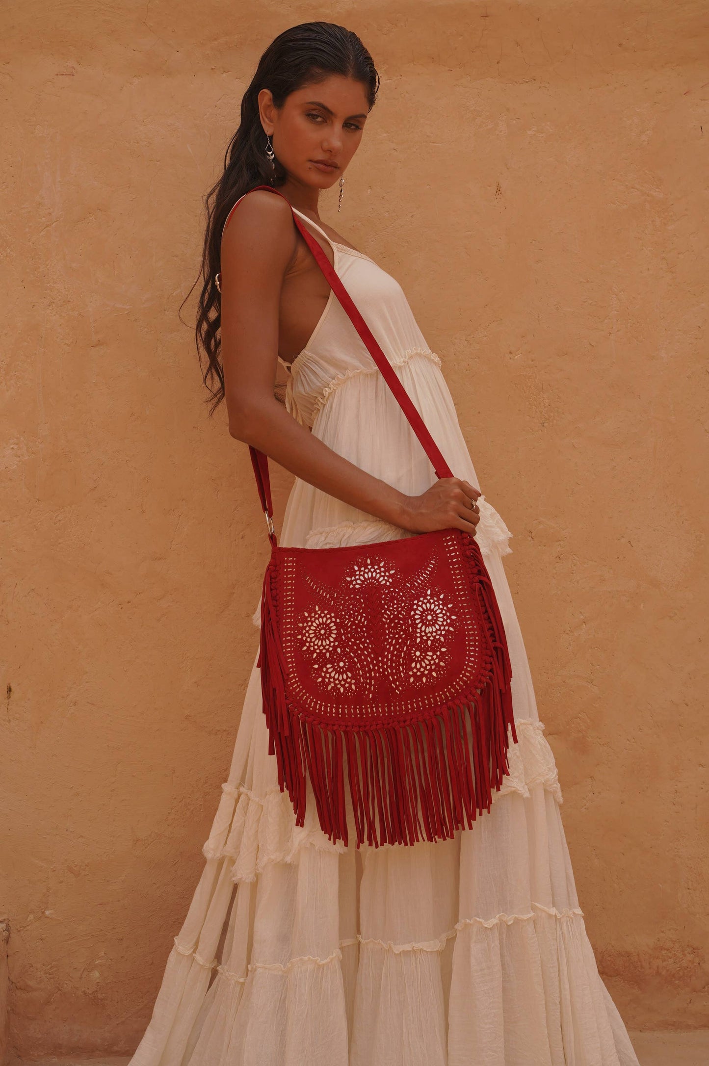 Navajo Sunflower Ruby Red/Silver