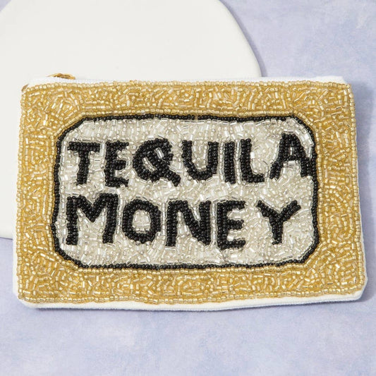 Tequila Money Seed Beaded Coin Purse