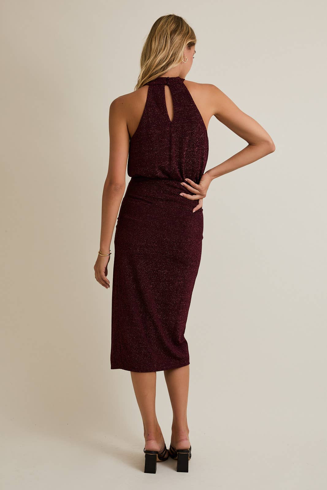 Halter Neck Shimmer Dress