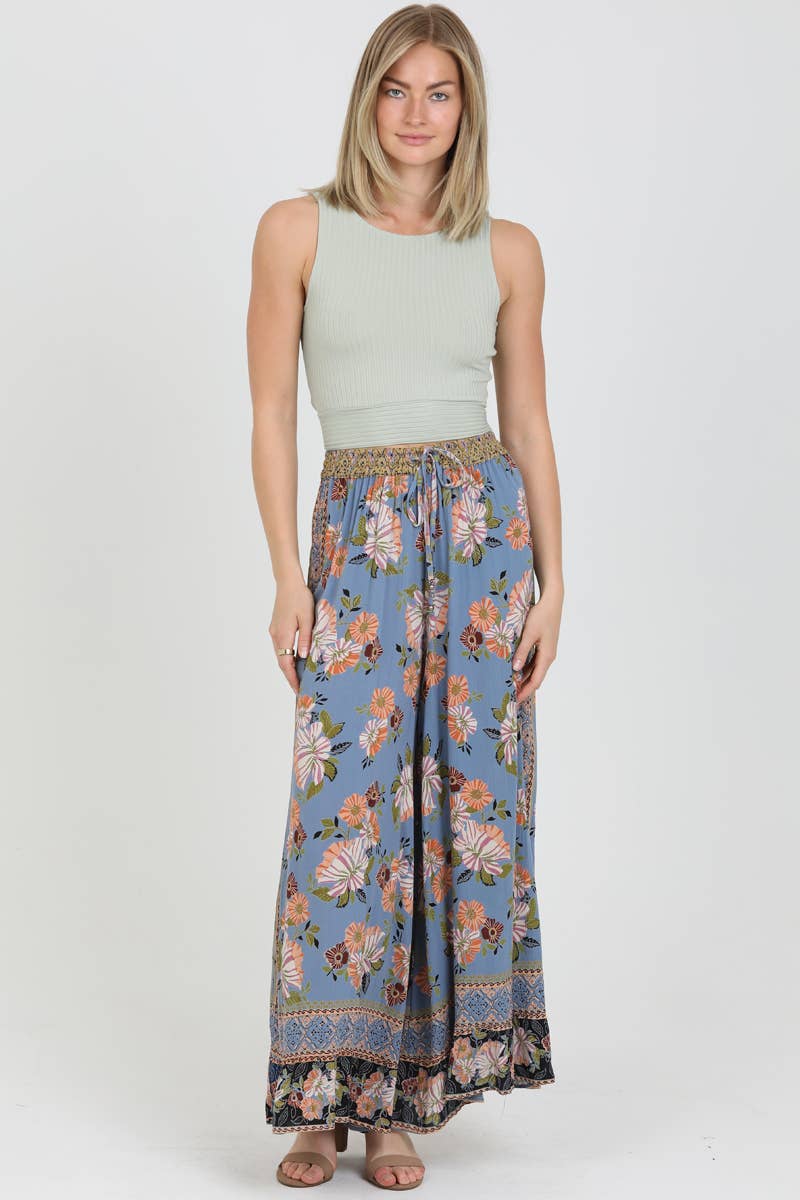 Floral Wide Leg Pant