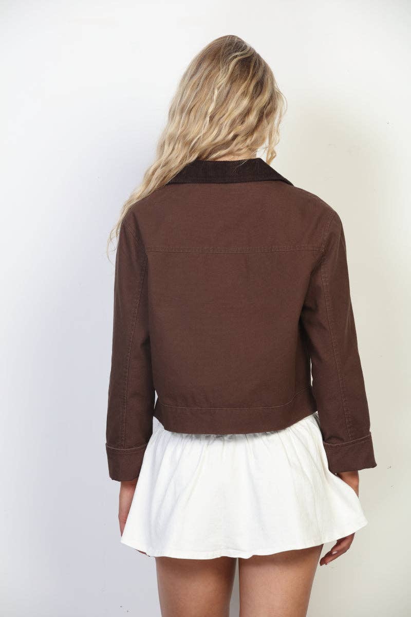 Cropped Canvas Barn Jacket