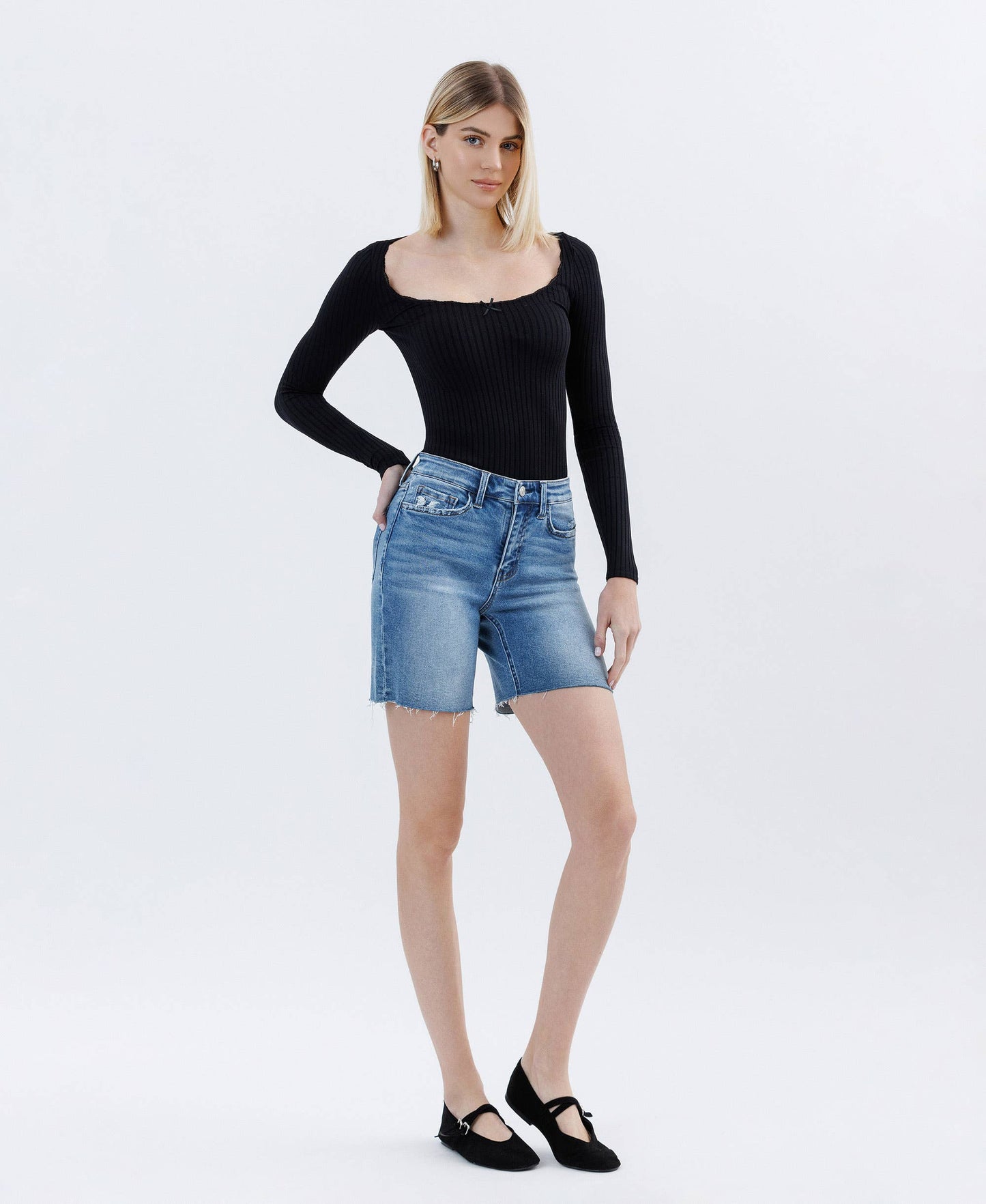 Bermuda Shorts Raw Hem