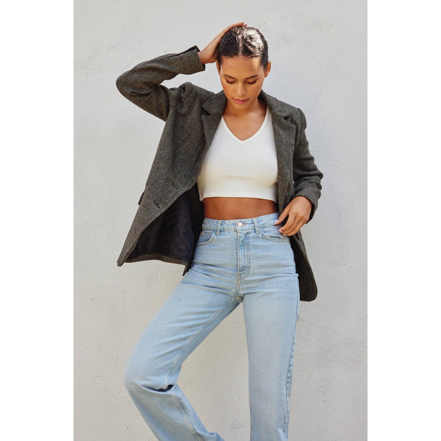 Herringbone Classic Fit Blazer