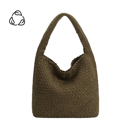 Johanna Pine Suede Shoulder Bag