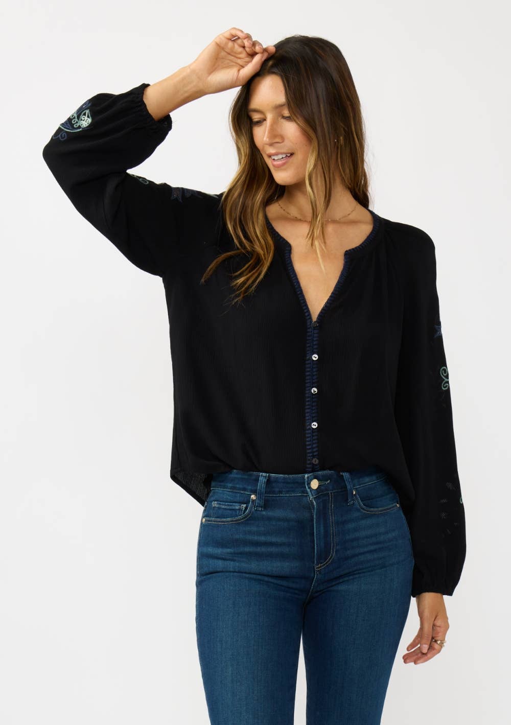 Lenora Embroidered Blouse