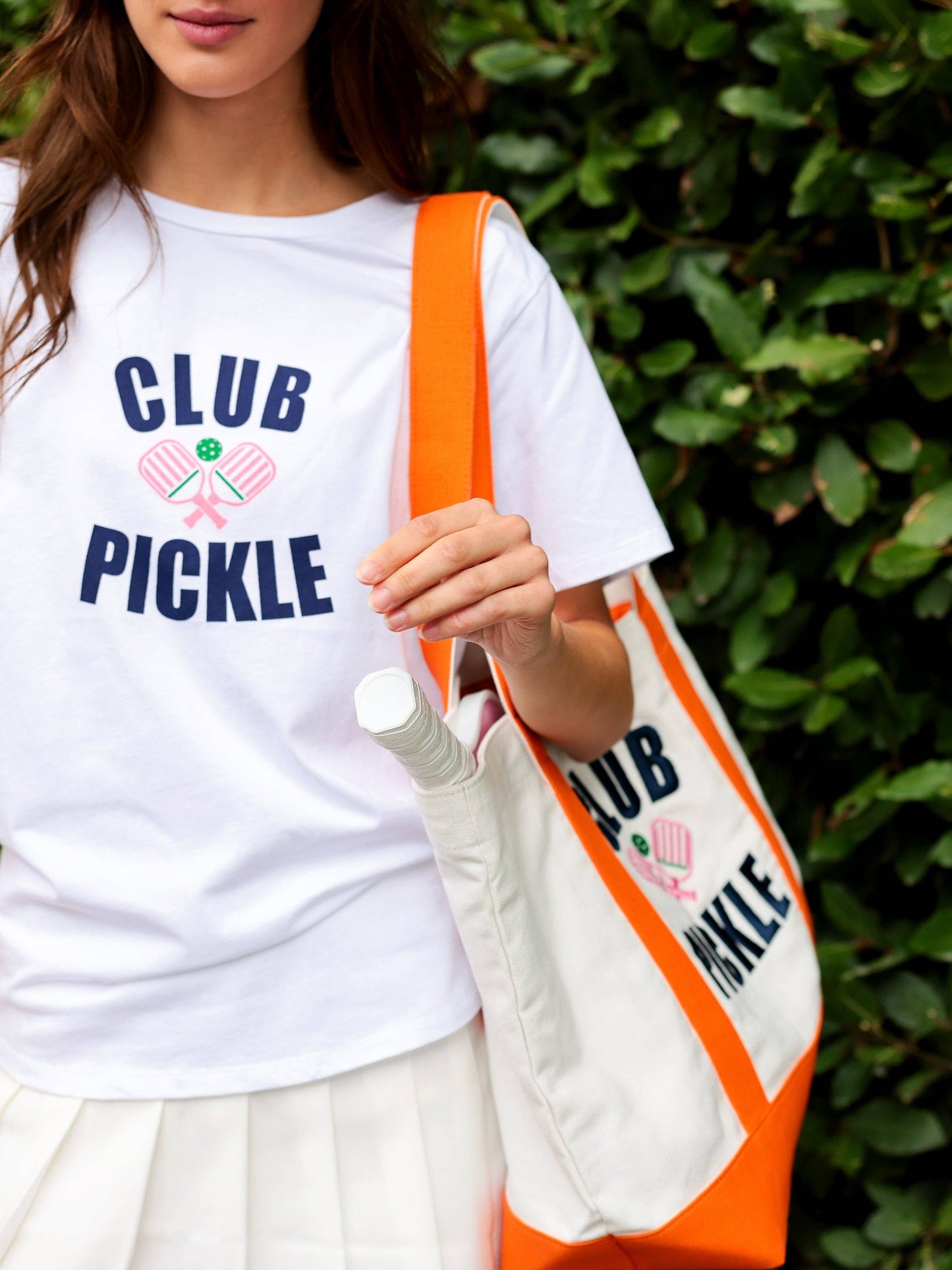 "CLUB PICKLE" TOTE, IVORY