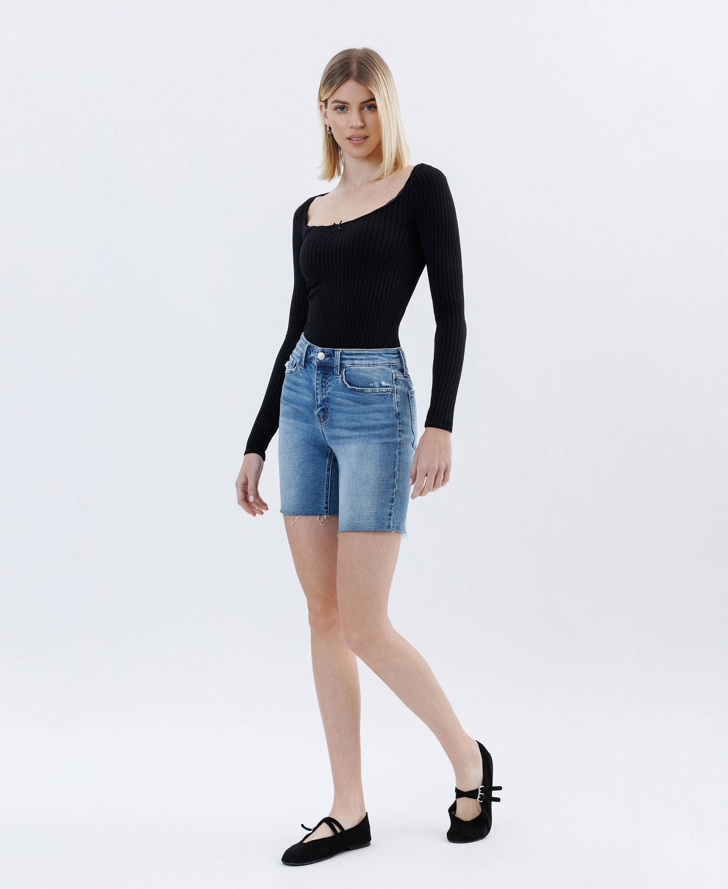 Bermuda Shorts Raw Hem