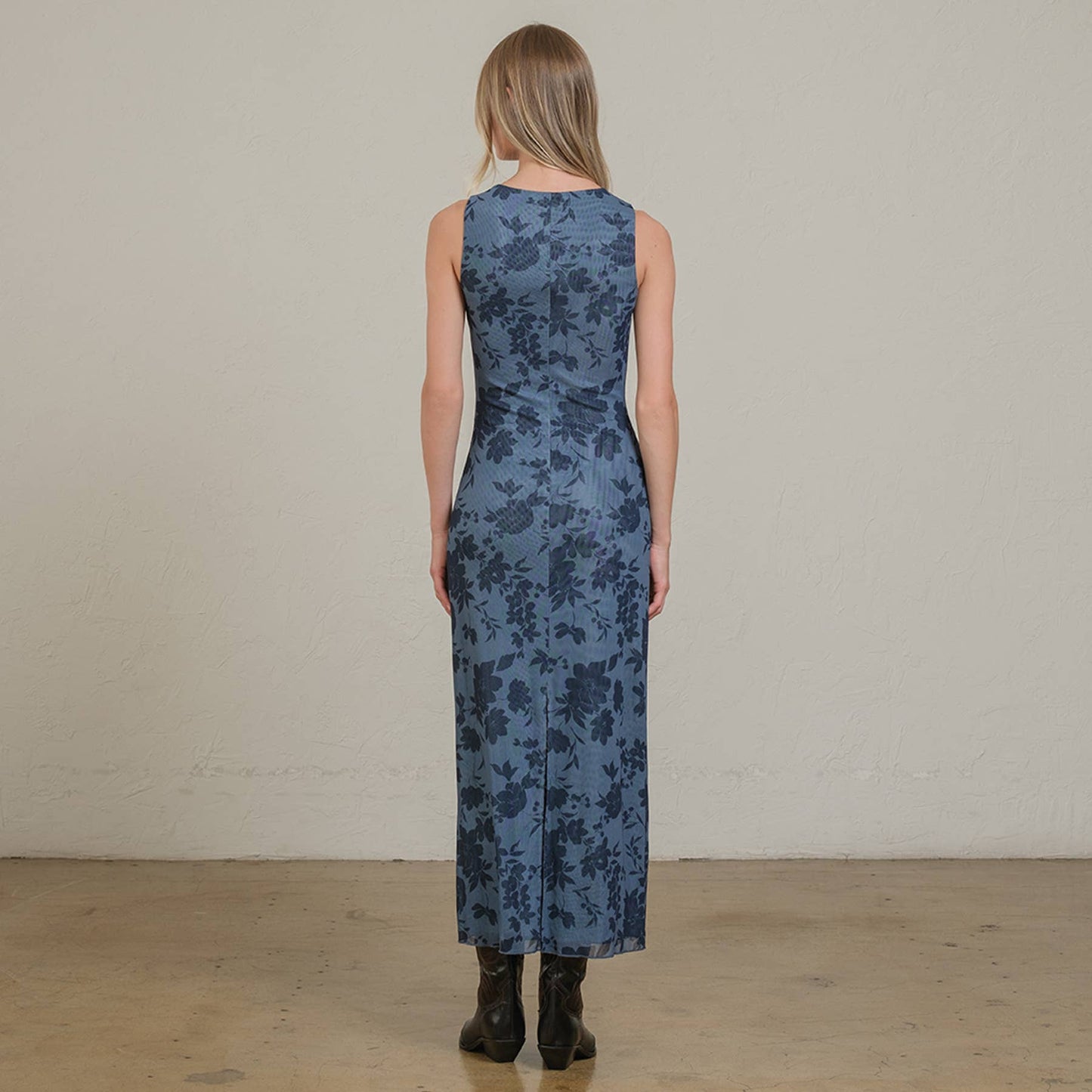 Midnight Bloom Mesh Dress