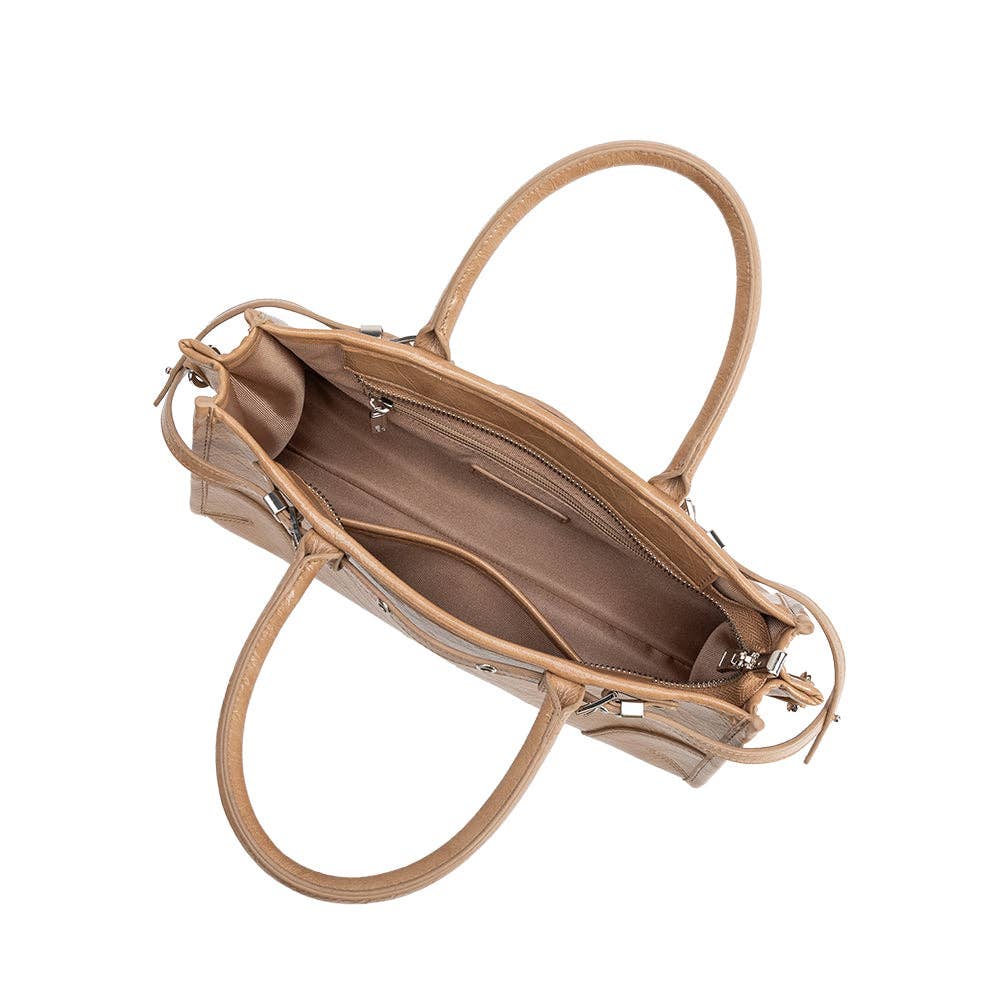 Rhonda Tan Top Handle Bag