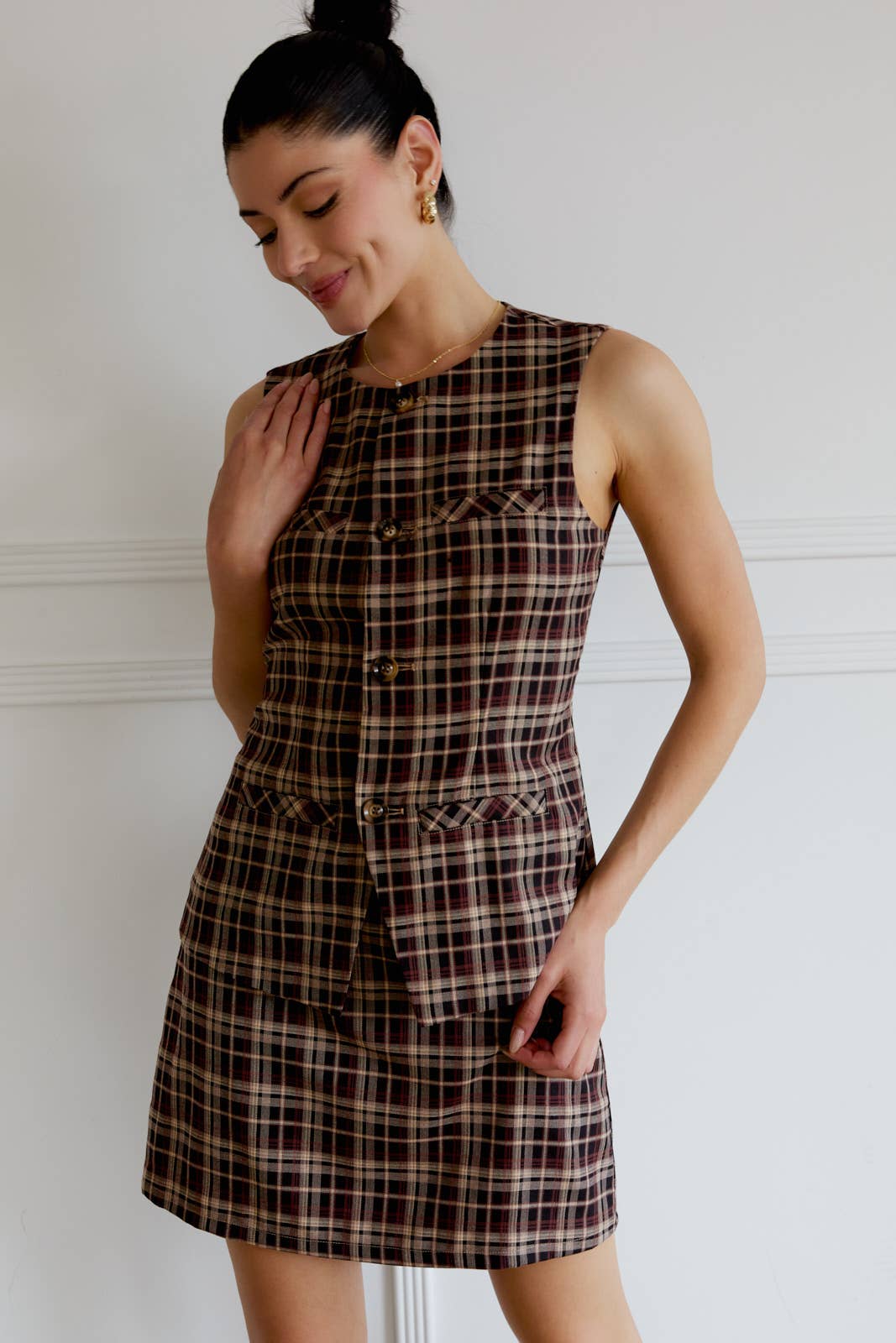 Sophia Plaid Skort