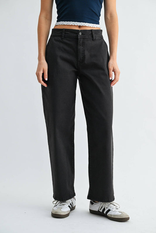 Stretch Twill Comfort Barrel - Black