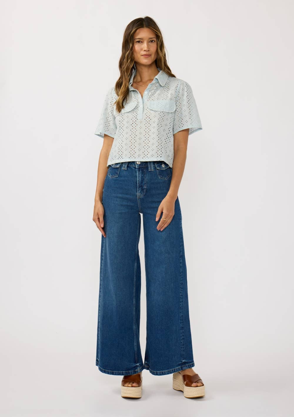 Floral Eyelet Top