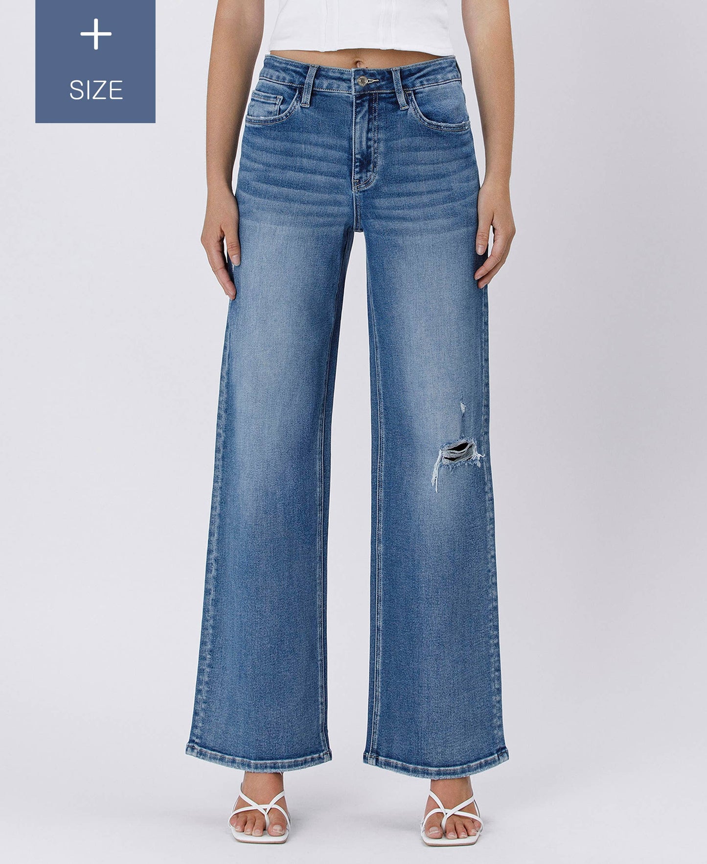 Super High Rise Baggy Jeans- Plus
