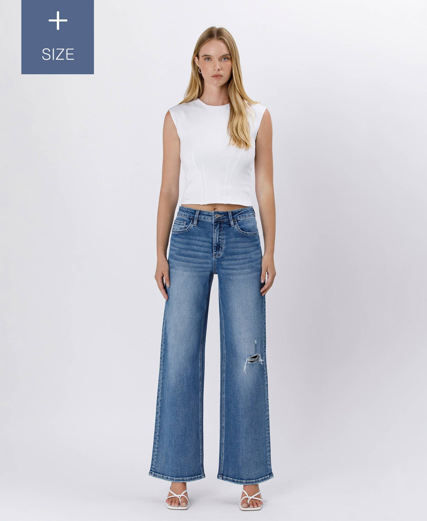 Super High Rise Baggy Jeans- Plus