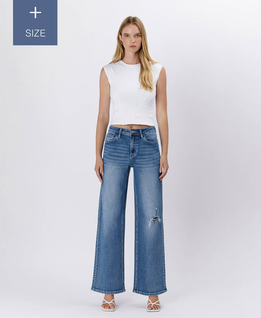 Super High Rise Baggy Jeans- Plus