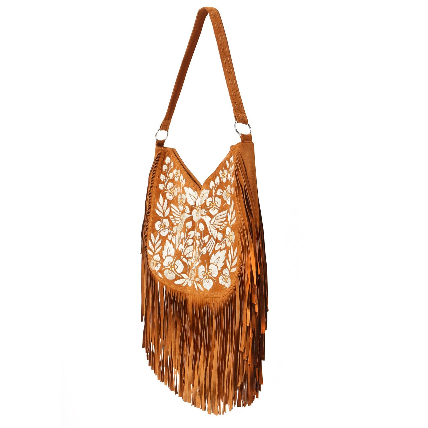 Monterey Embroidery Bag Dark Tan