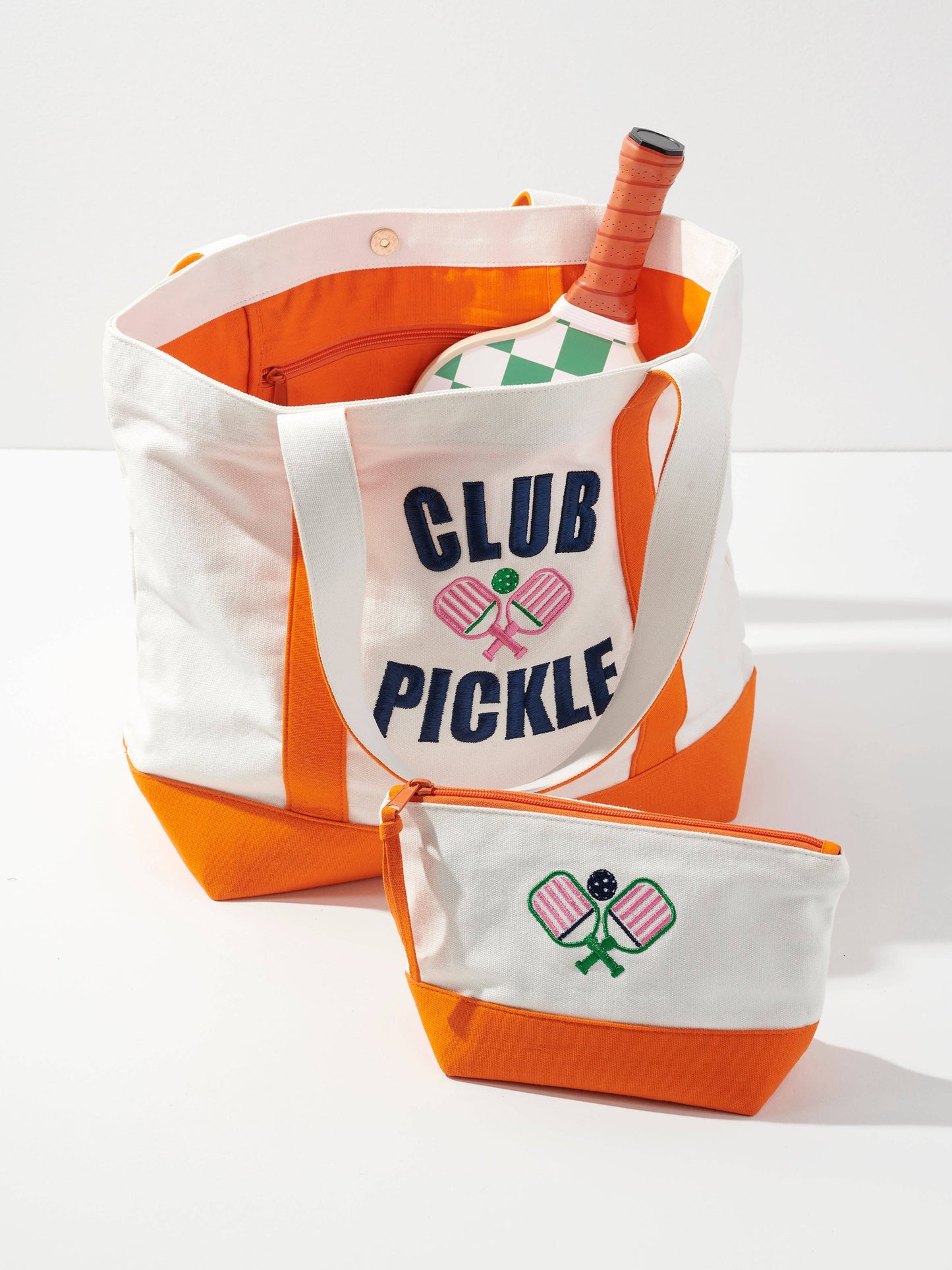 "CLUB PICKLE" TOTE, IVORY