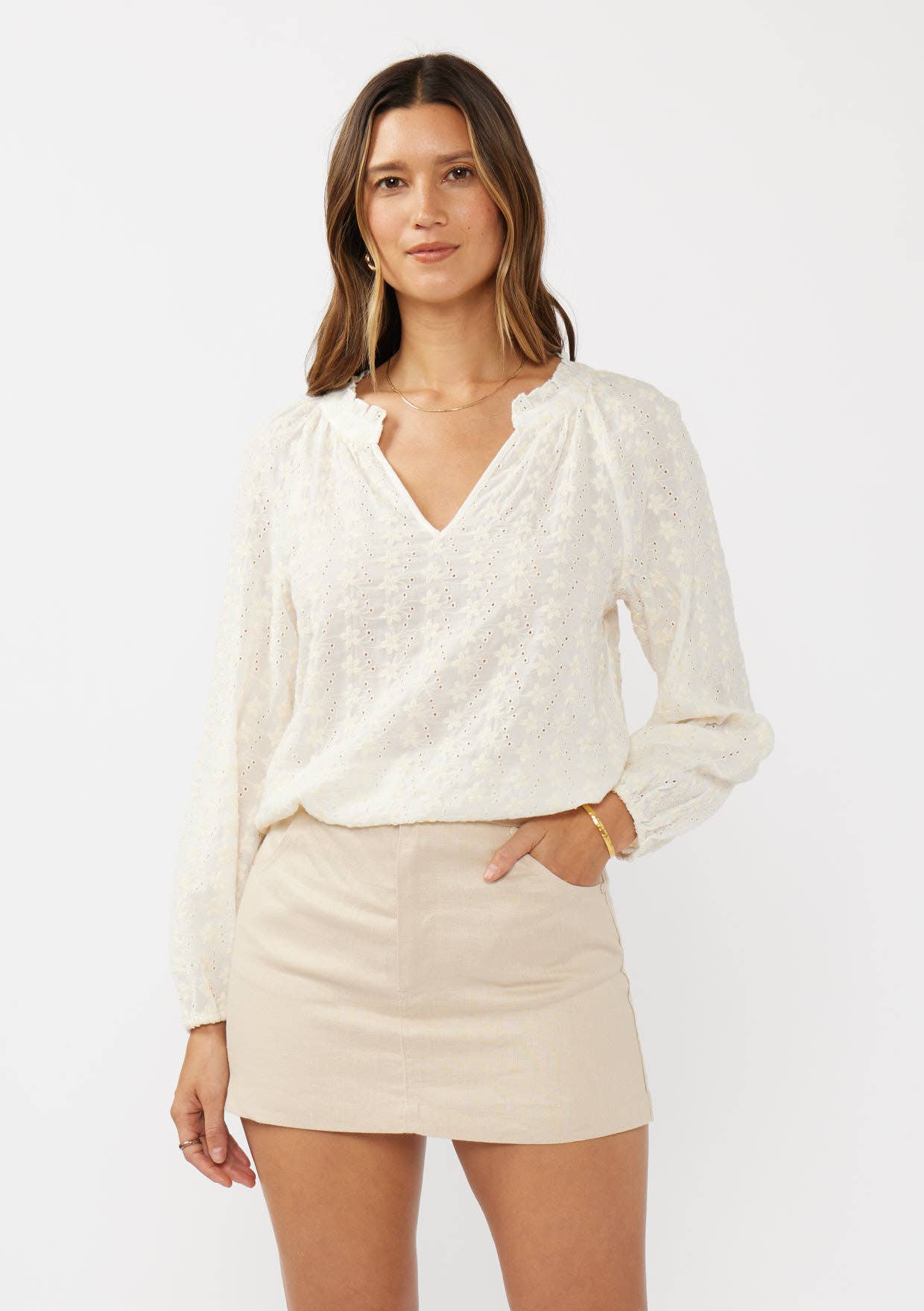 Ethereal Floral Embroidered Blouse