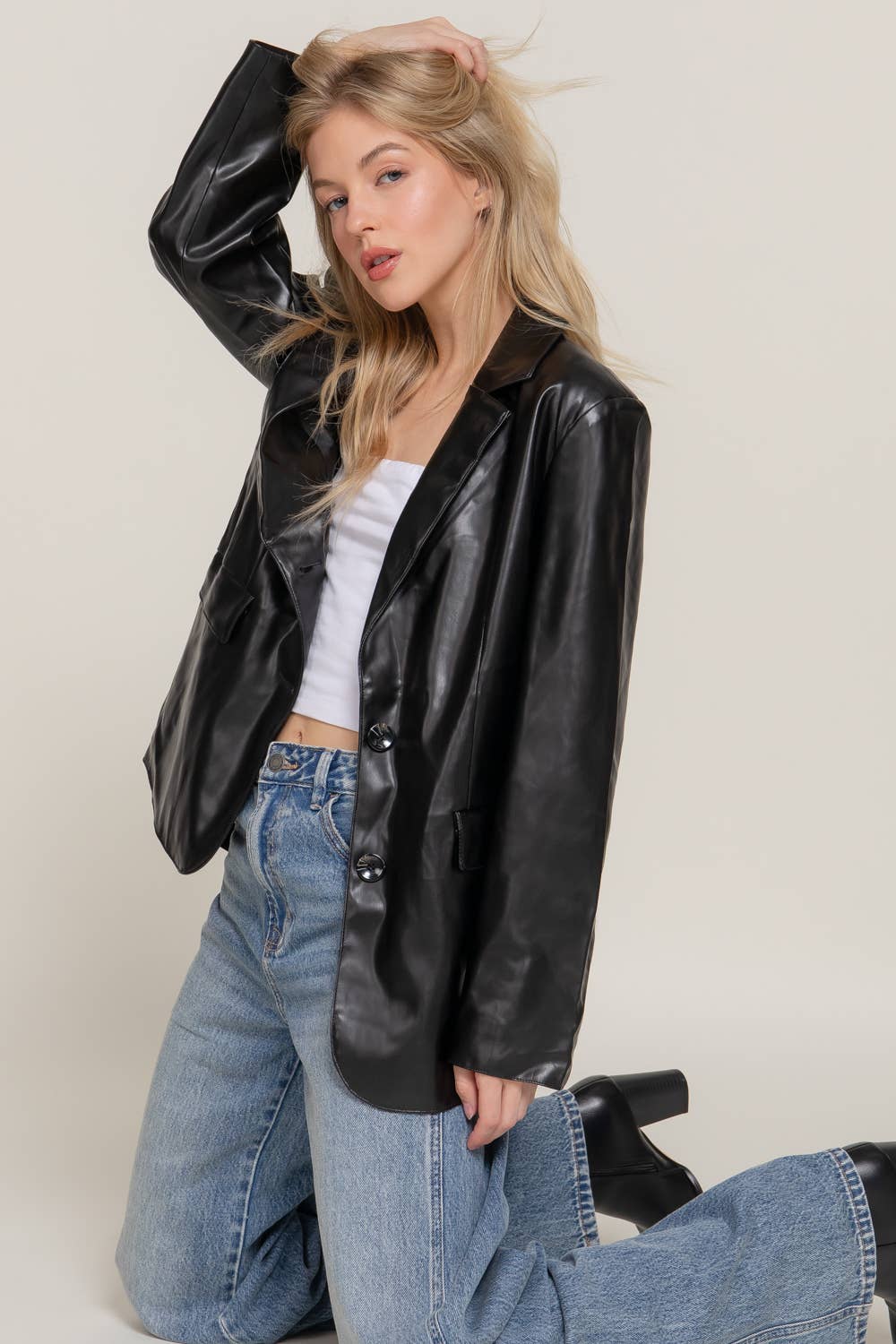 Leather Blazer