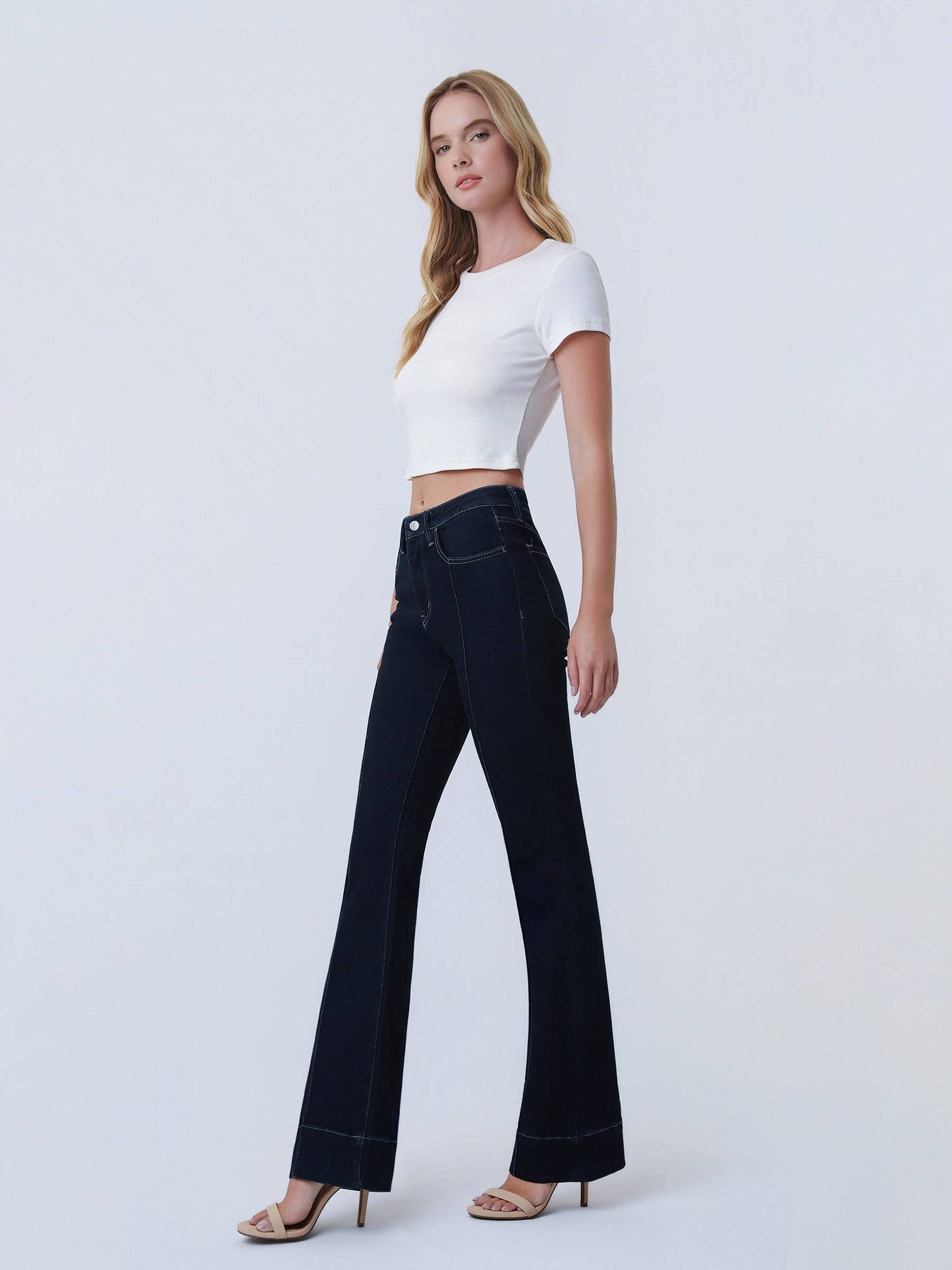 The Noelle High Rise Pintuck Bootcut