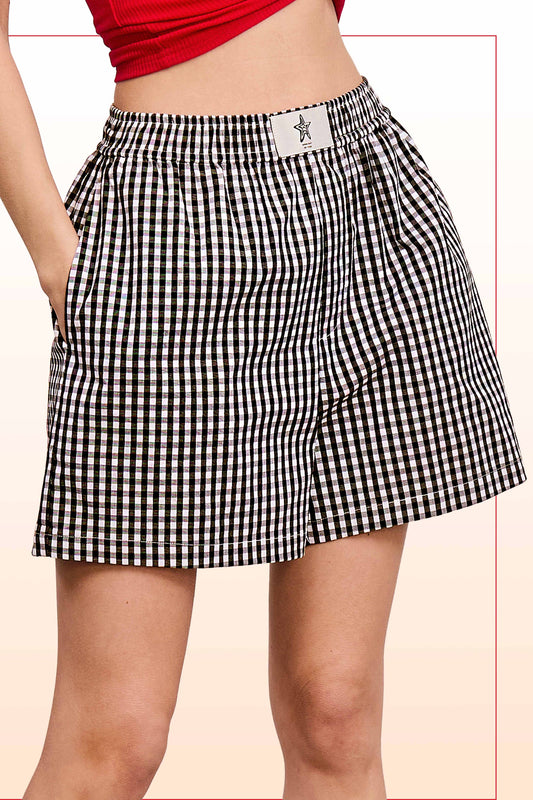 Boyfriend Gingham Boxer Shorts