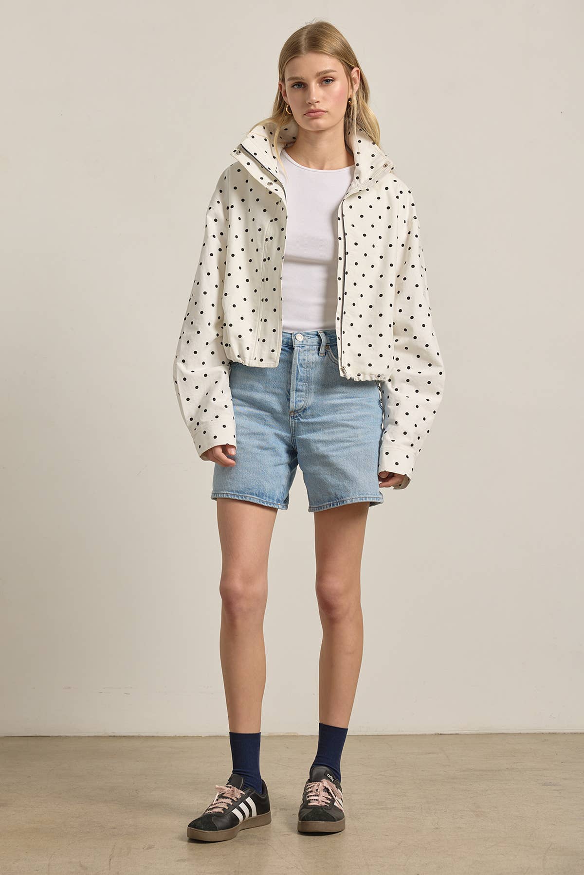 Polka Dot Bomber Jacket