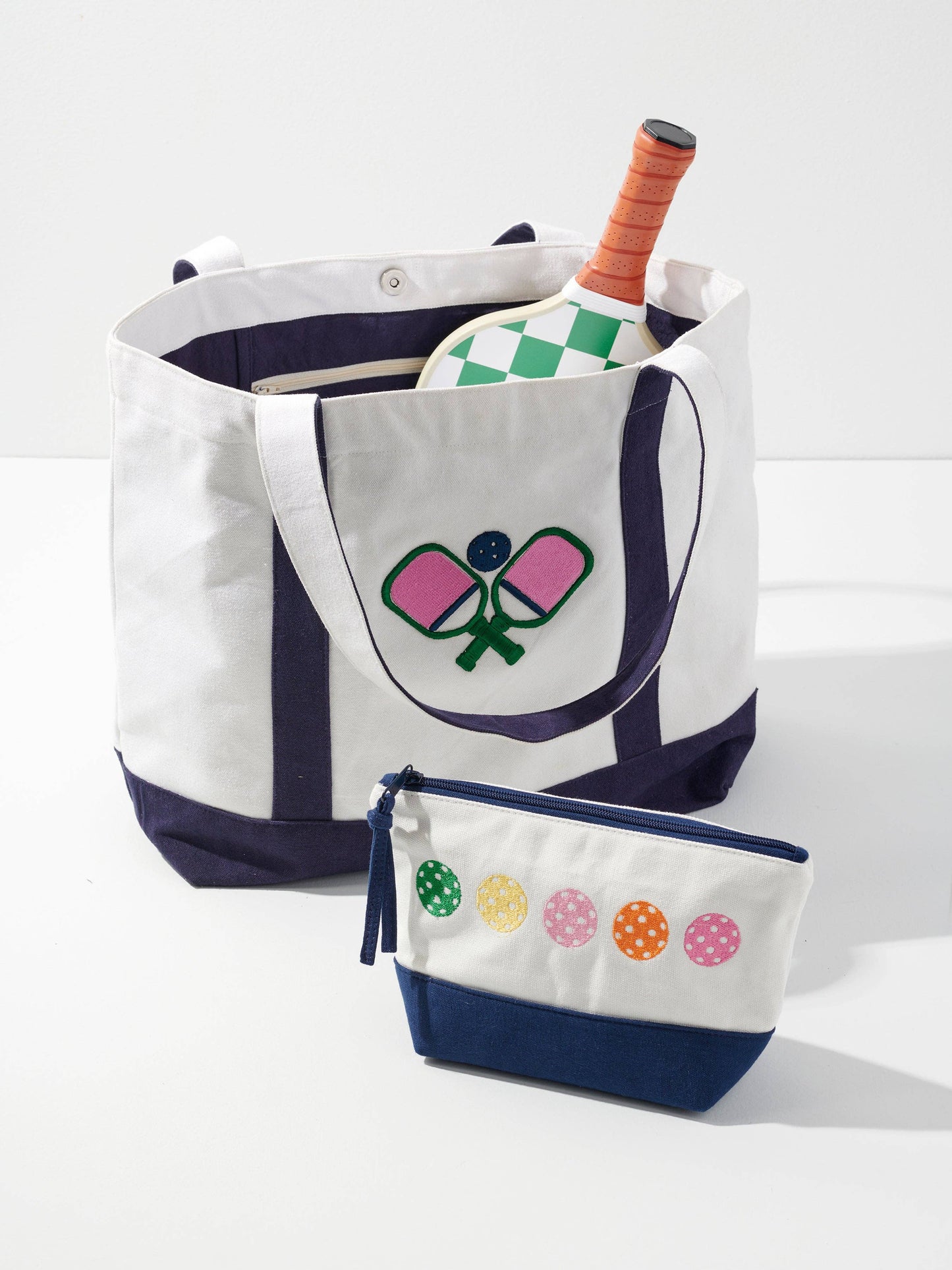 PICKLEBALL PADDLES TOTE, IVORY