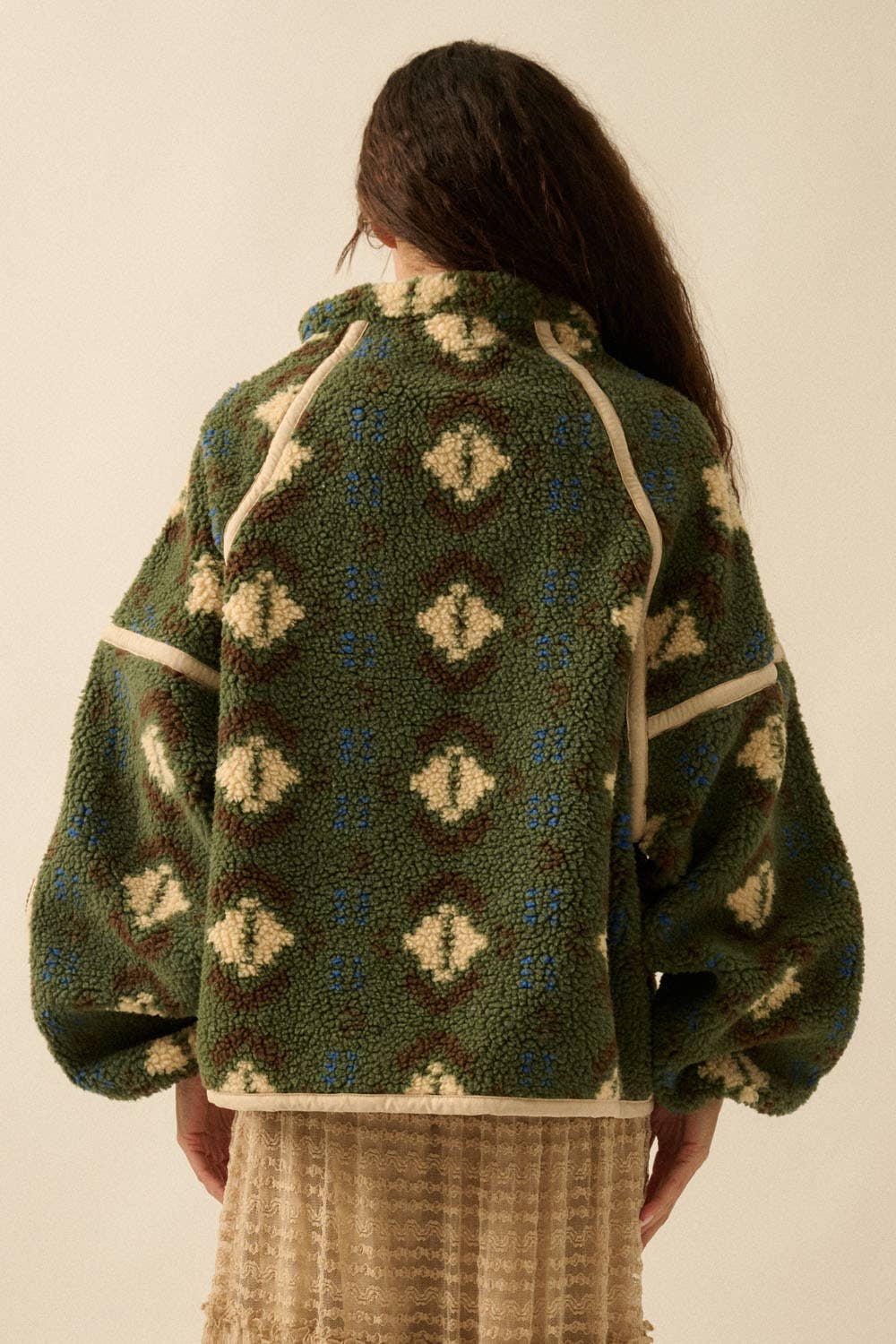Geo-Print Sherpa Jacket