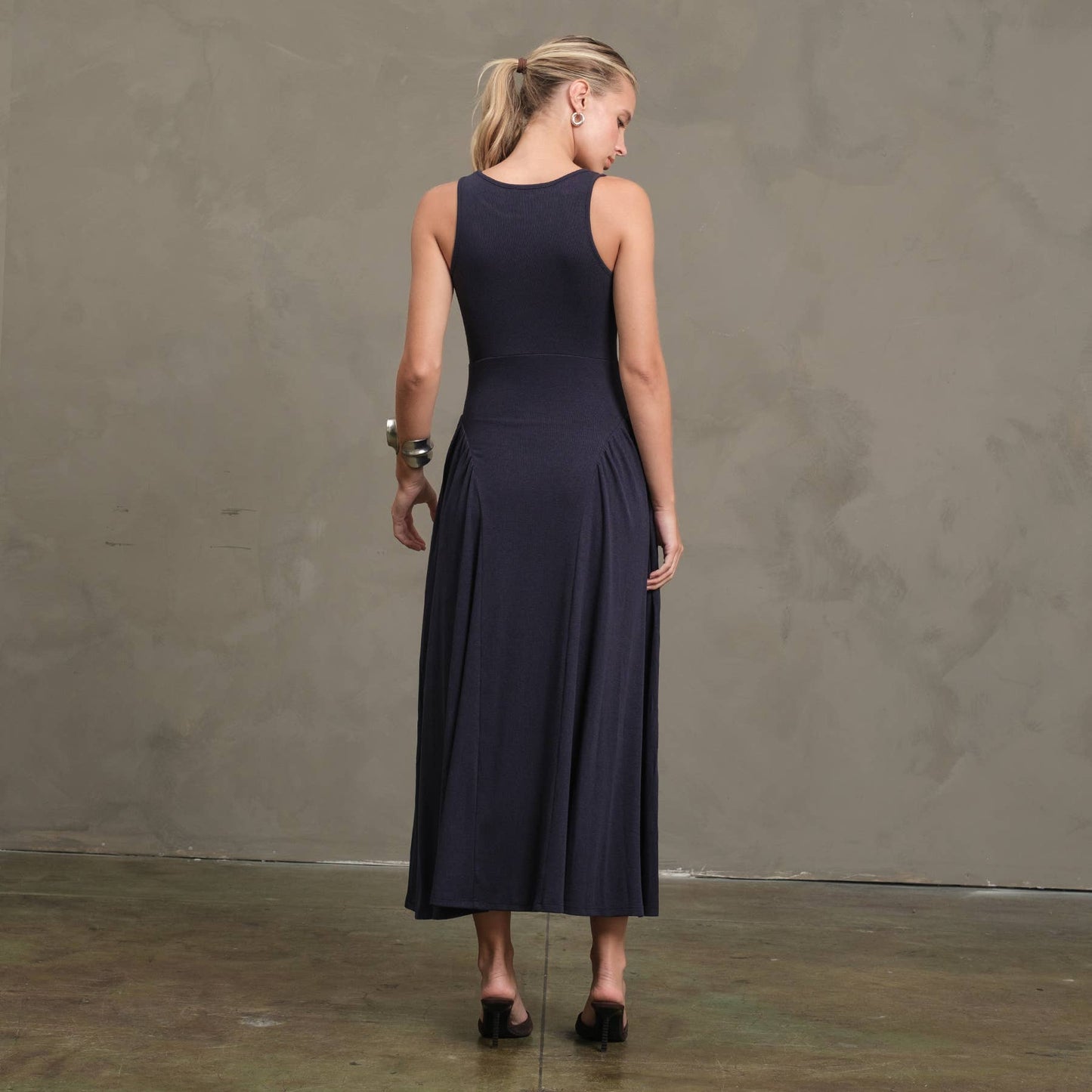 Soft Drape Jersey Midi Dress