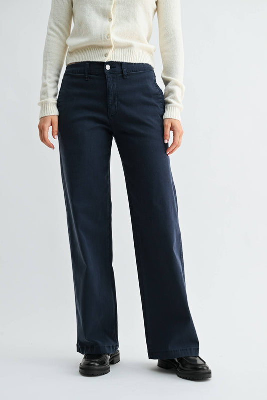 Stretch Twill Slim Straight Leg - Dark Navy