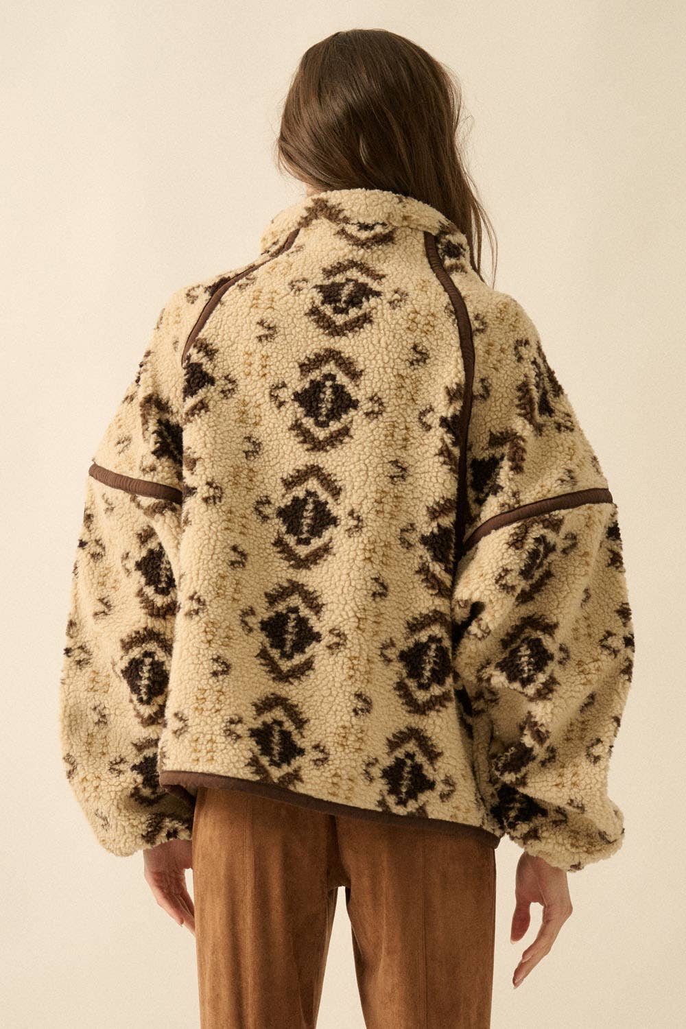 Geo-Print Sherpa Jacket