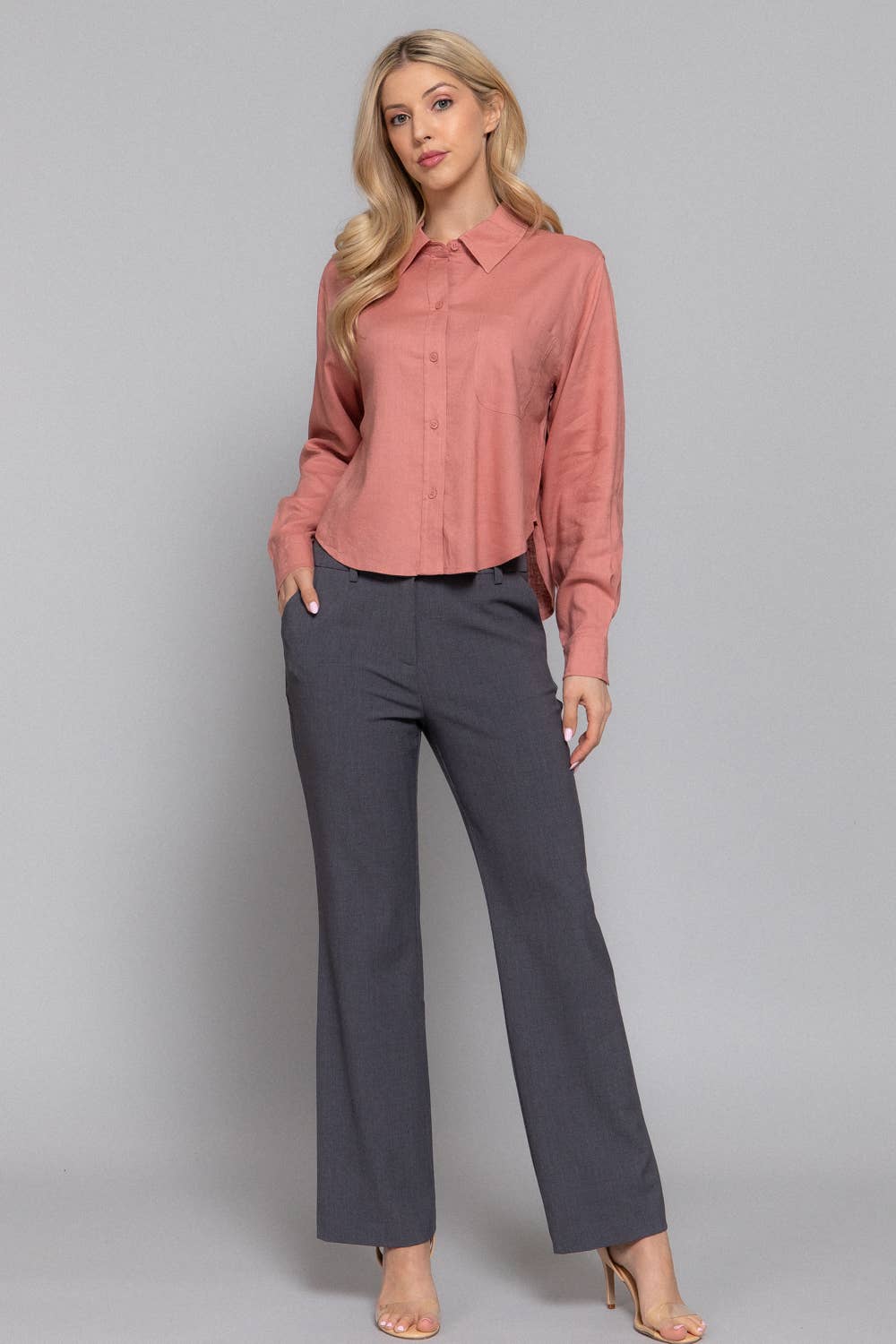 Long Sleeve Crop Shirt