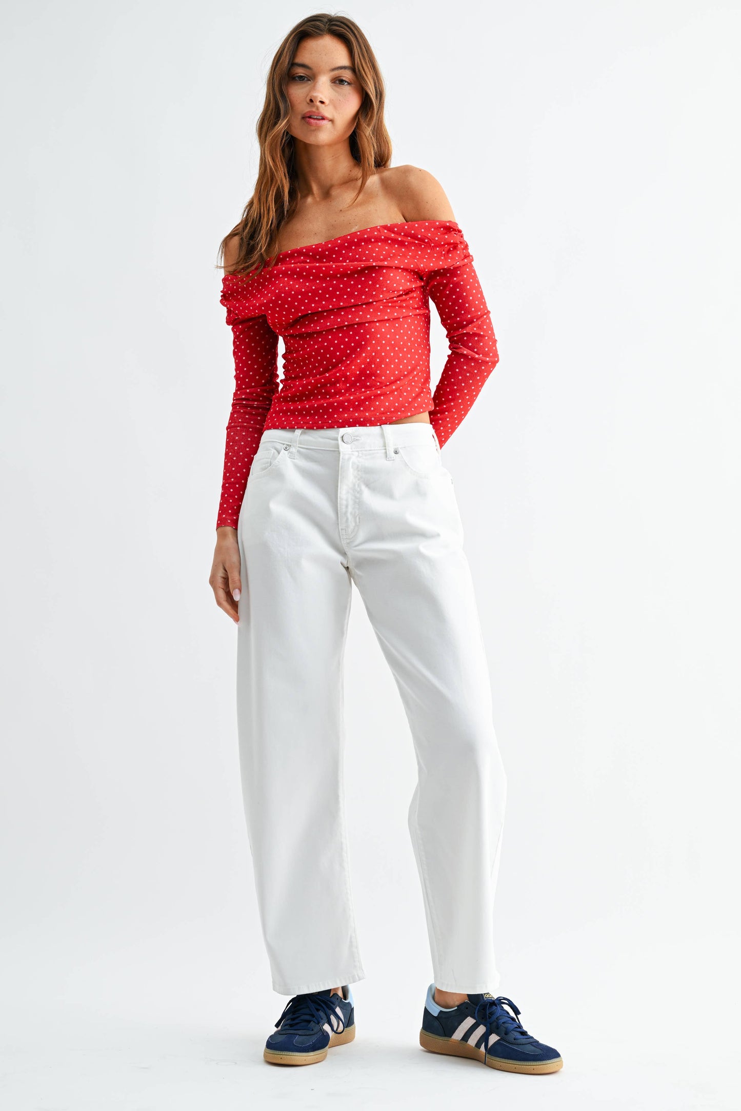 Stretch Twill Comfort Barrel- White