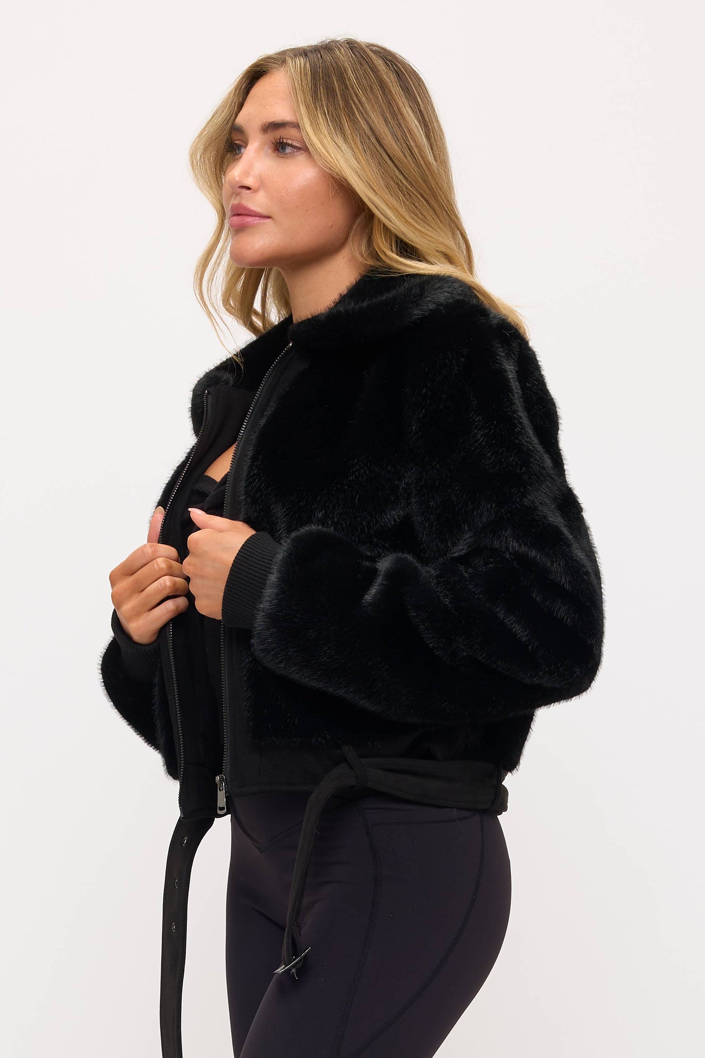Manhattan Shearling Crop Jacket
