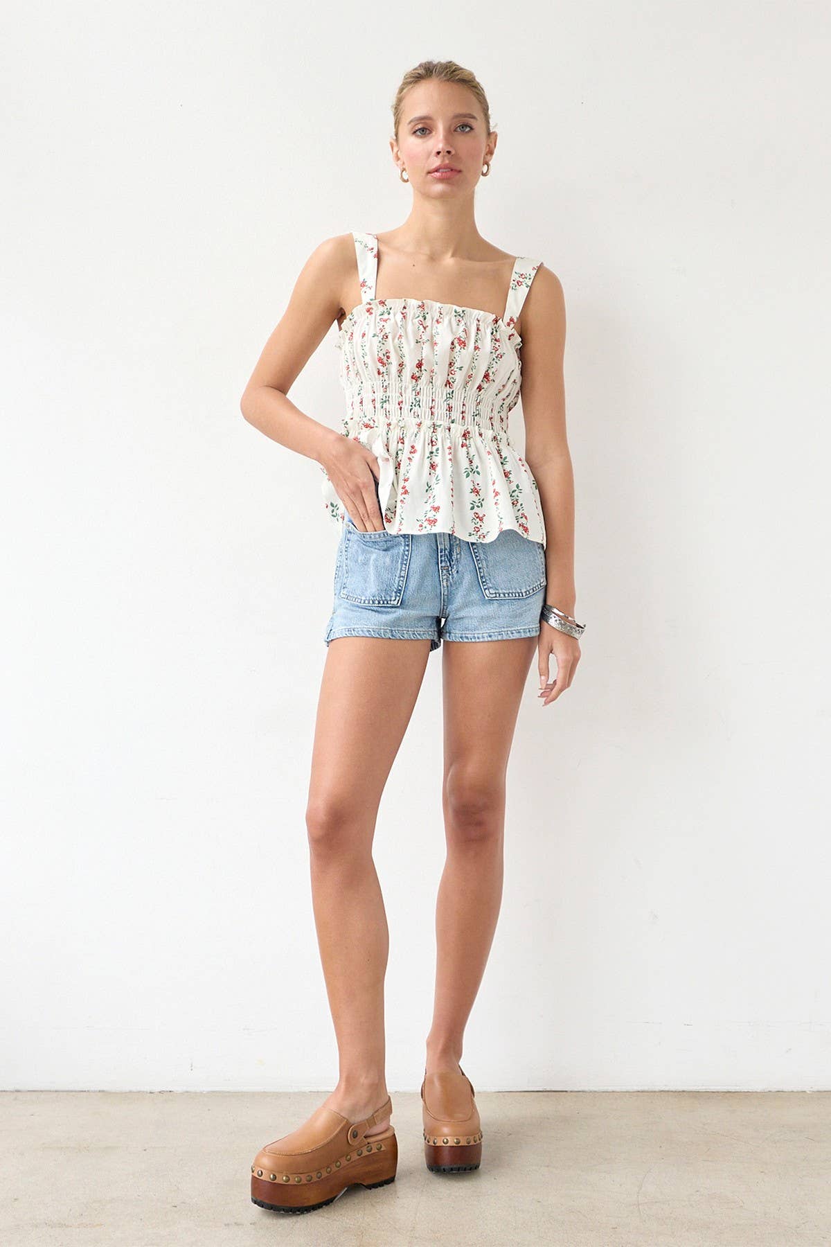 Floral Smocked Tank