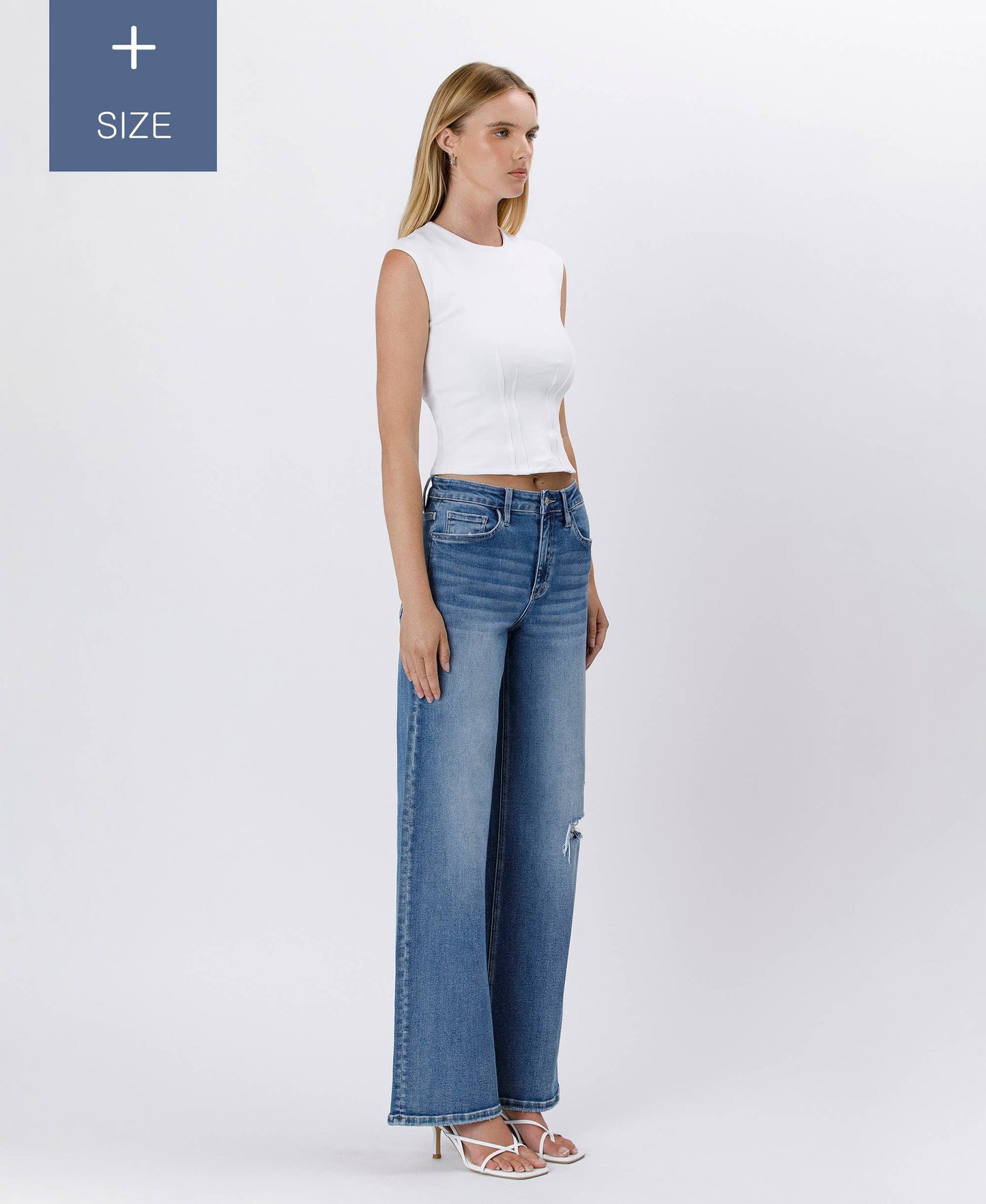 Super High Rise Baggy Jeans- Plus