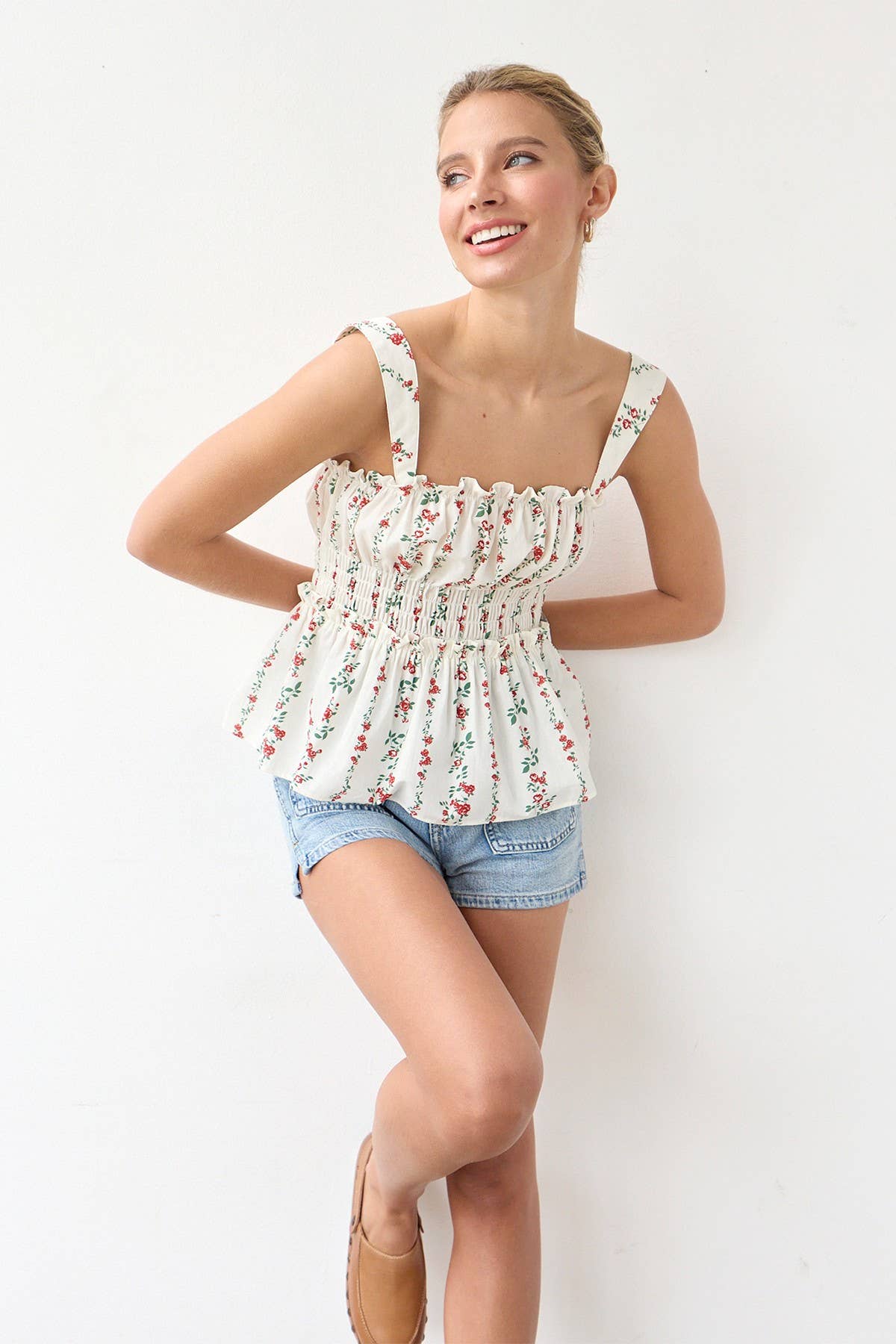 Floral Smocked Tank