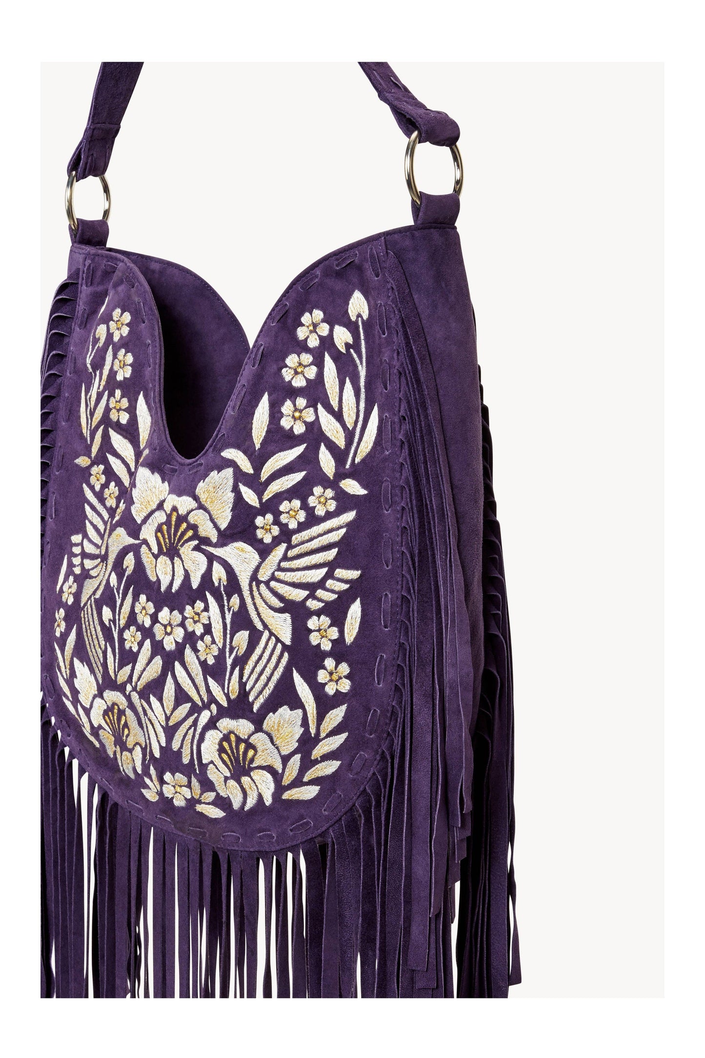 Heavenly Embroidery Bag Deep Purple