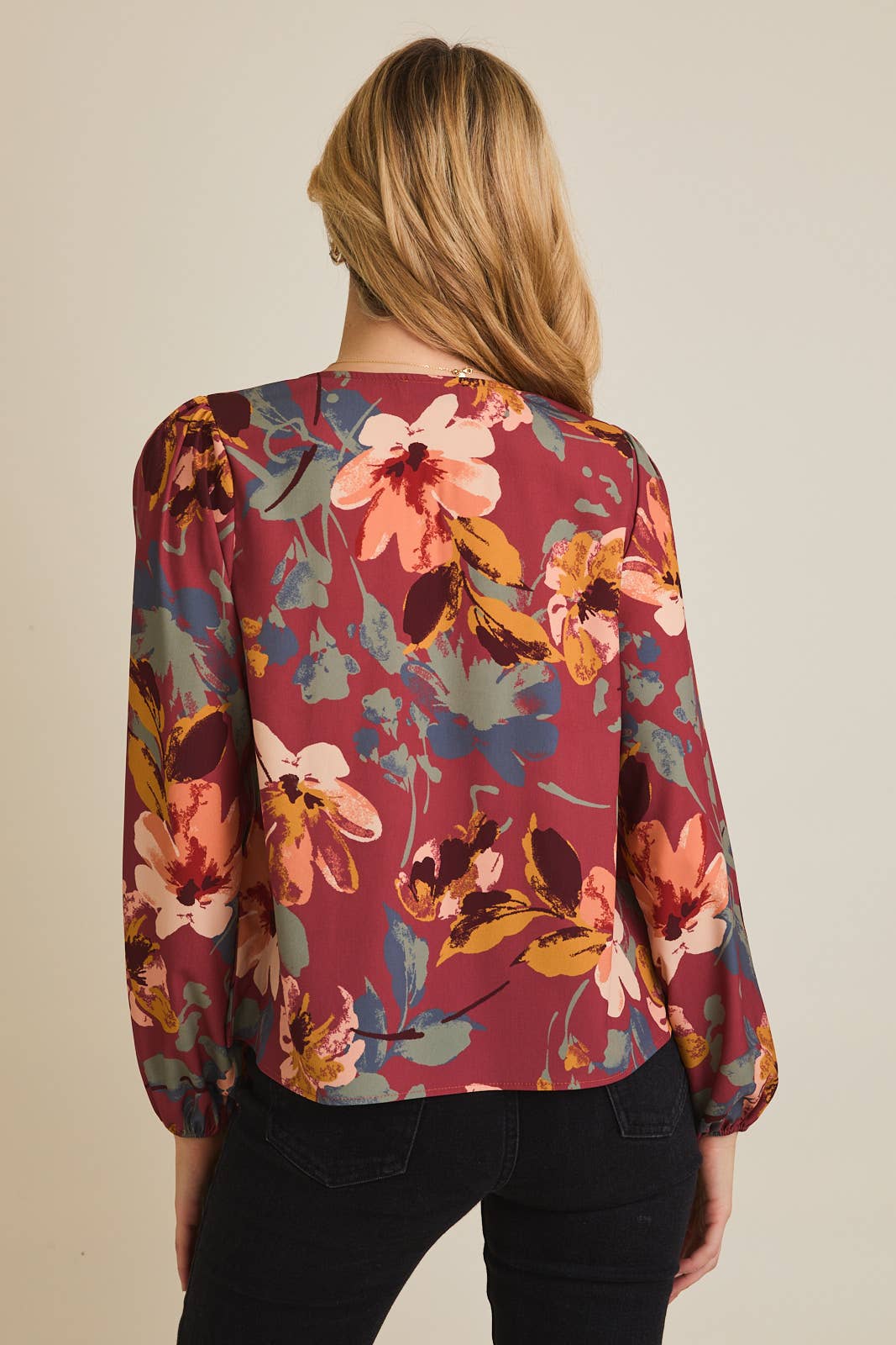 Fall Floral Blouse