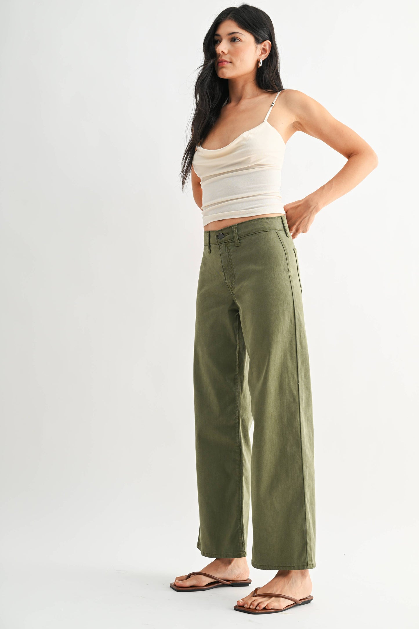The Stretch Twill Trouser- Olive