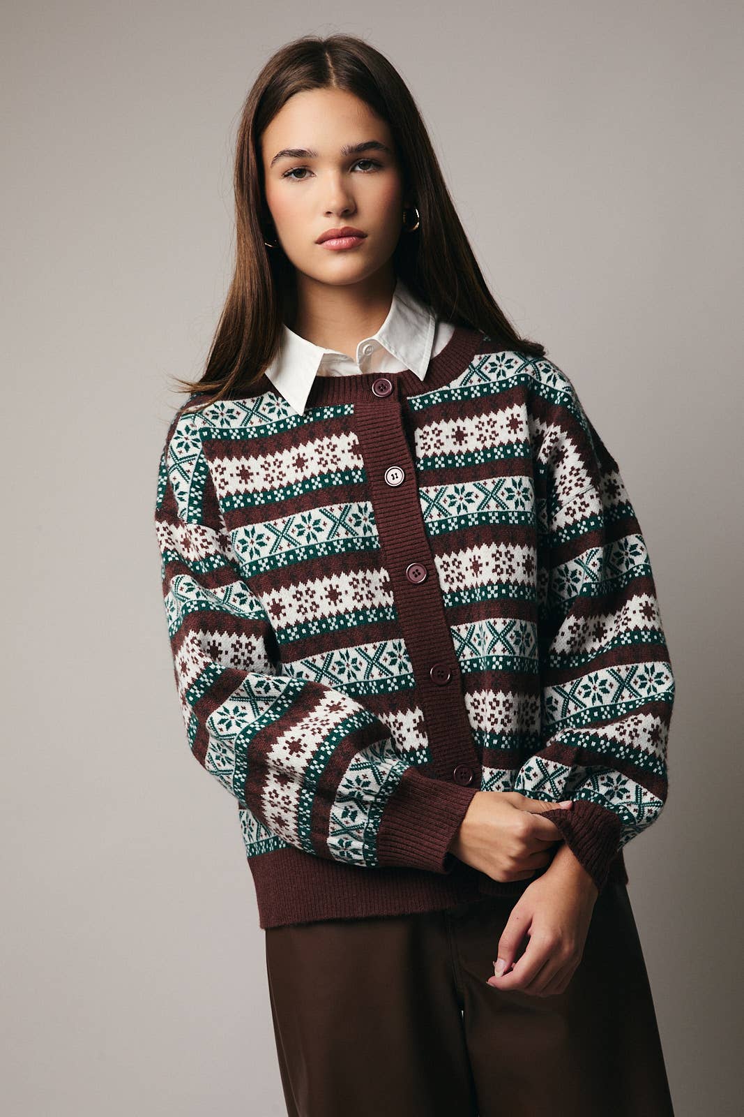 Forest Fair Isle Cardigan