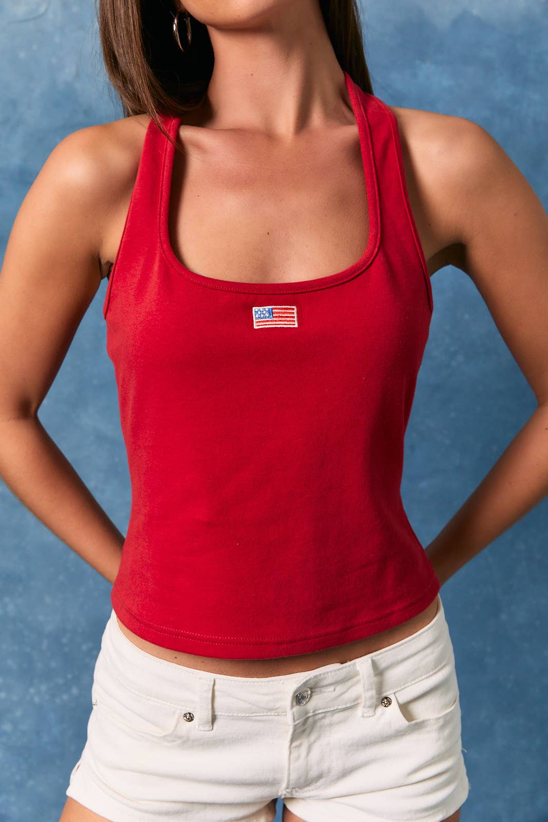 American Flag Halter Top