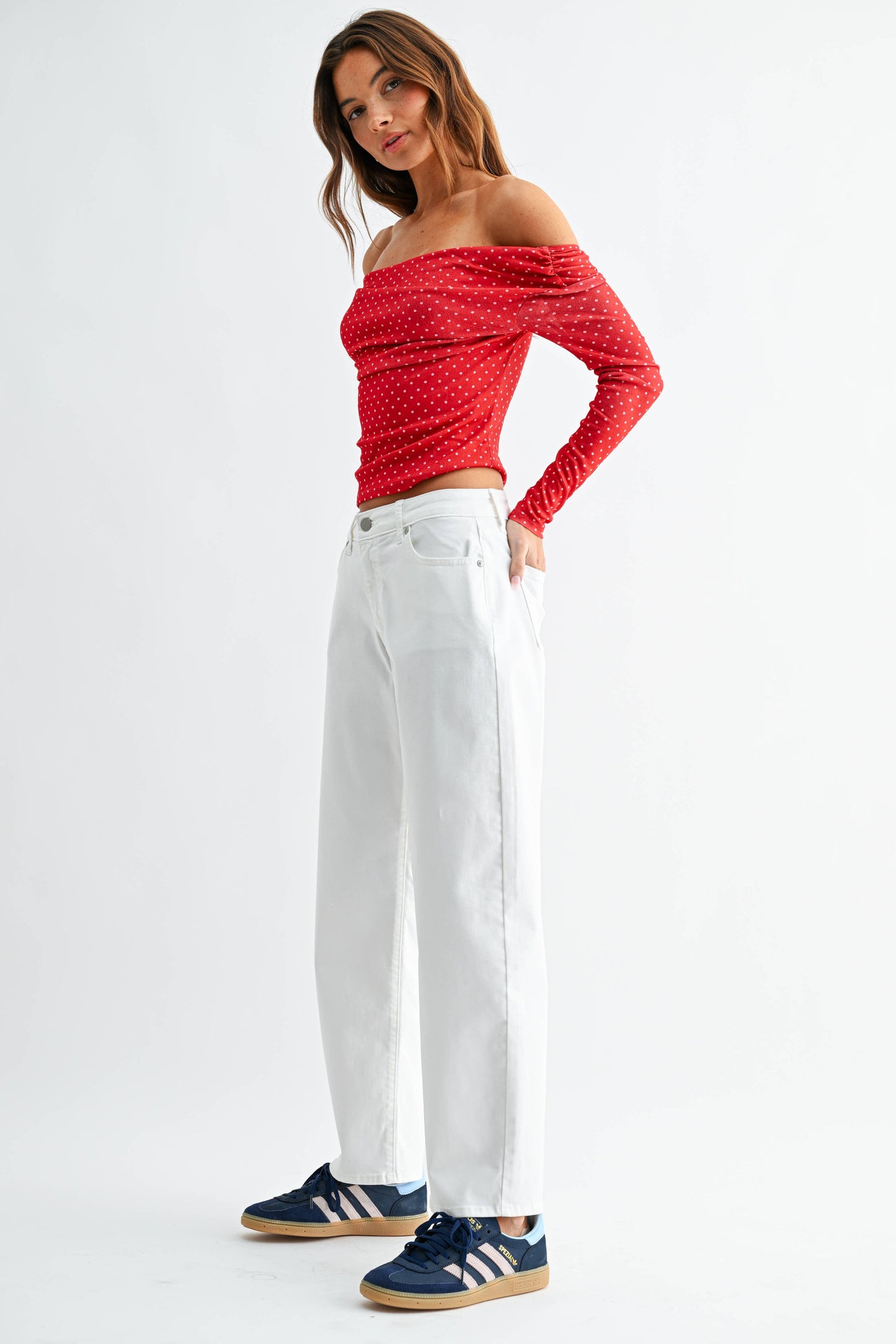 Stretch Twill Comfort Barrel- White