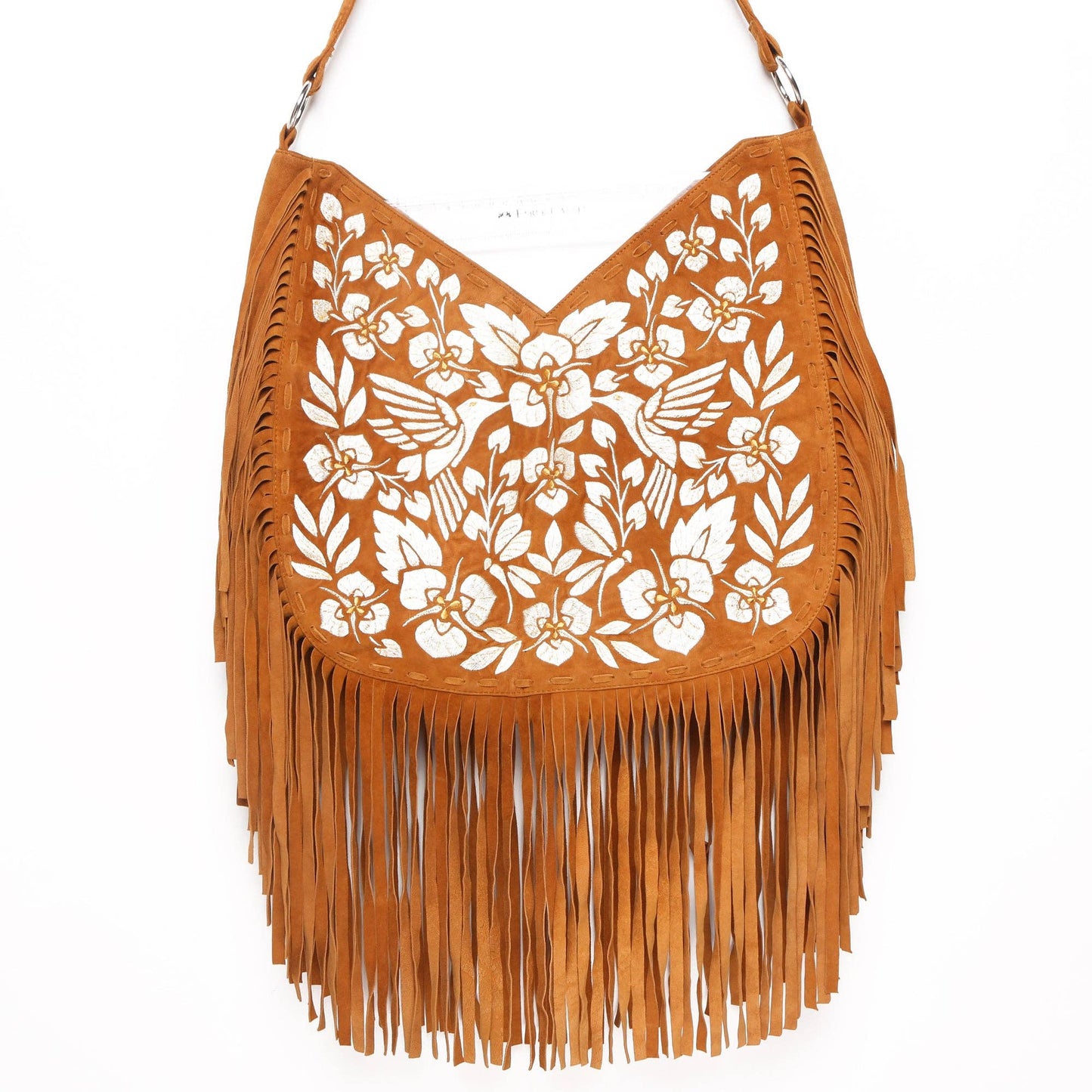 Monterey Embroidery Bag Dark Tan