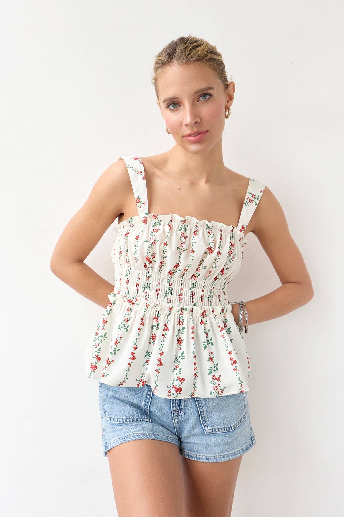 Floral Smocked Tank