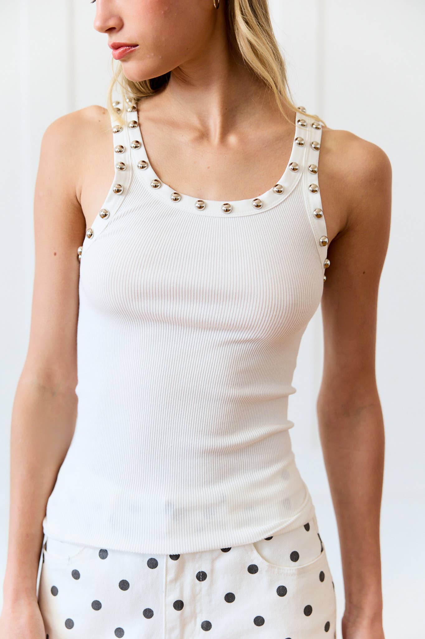 Stud Detailed Tank Top